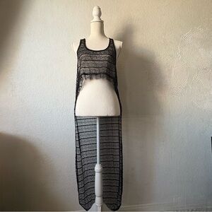 Kimchi Blue Black Lace Sheer Tank Cover-Up